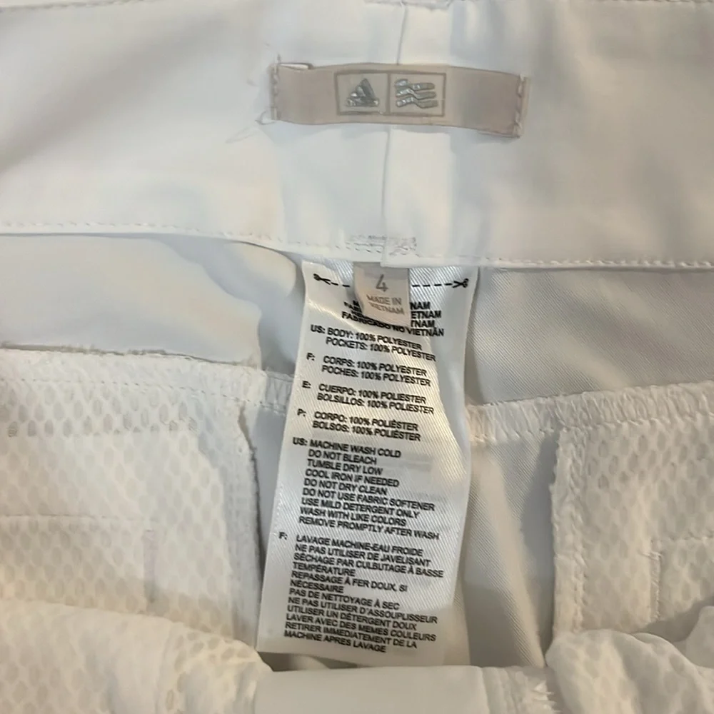 Adidas Essential Performance White Golf Pants - Picture 4 of 4